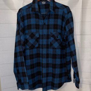 Vintage WOOLRICH Tartan Plaid Flannel Shirt Men's Size Large Made In USA